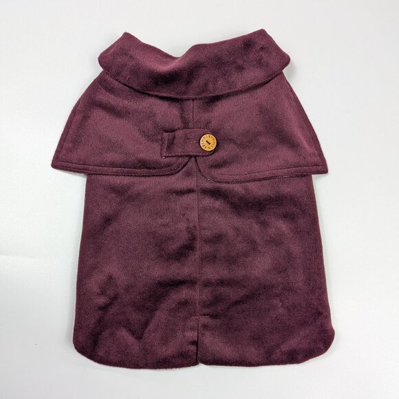 Martha Stewart Pets Burgundy Dog Overcoat/Cloak Medium - Picture 1 of 8